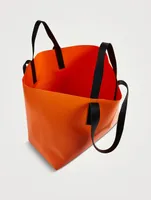 Oversized Tote Bag With Leather Straps