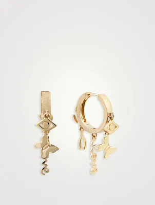 14K Gold Icon Earrings