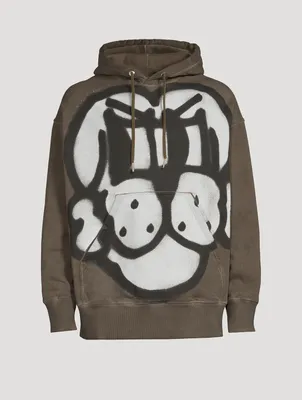 Tag Effect Dog Oversized Hoodie