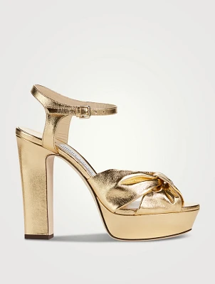 Heloise Metallic Leather Platform Sandals