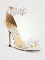 Maisel Leather Heeled Sandals With Crystals