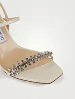 Meira 85 Leather Sandals with Crystal Strap