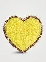 Glitter & Chenille Heart Patch