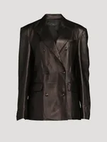 Oversized Leather Blazer