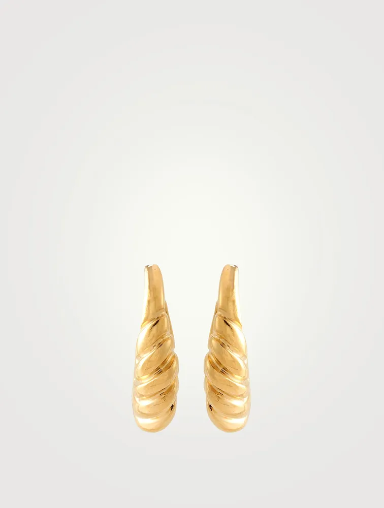 24K Gold Vermeil Nautilus Shell Hoop Earrings