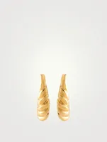 24K Gold Vermeil Nautilus Shell Hoop Earrings