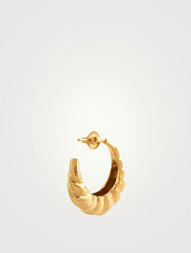 24K Gold Vermeil Nautilus Shell Hoop Earrings