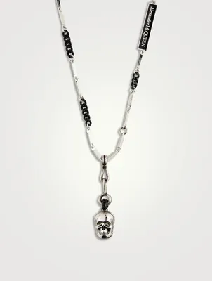 Double Face Skull Chain Necklace