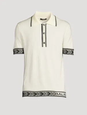 Wool Short-Sleeve Polo Shirt