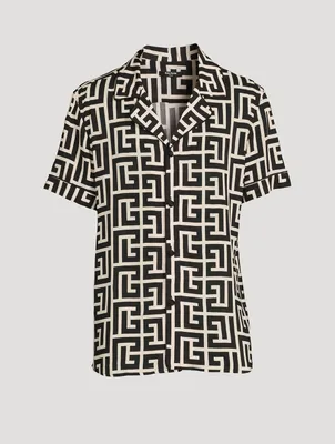 Short-Sleeve Shirt Monogram Print