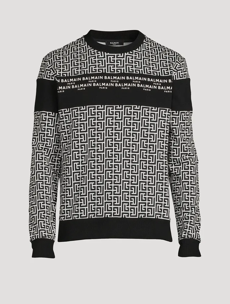 Balmain Cotton Monogram Sweatshirt