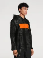 Maxi Monogram Hoodie With Logo Tape