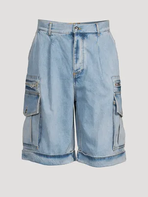 Cargo Denim Shorts