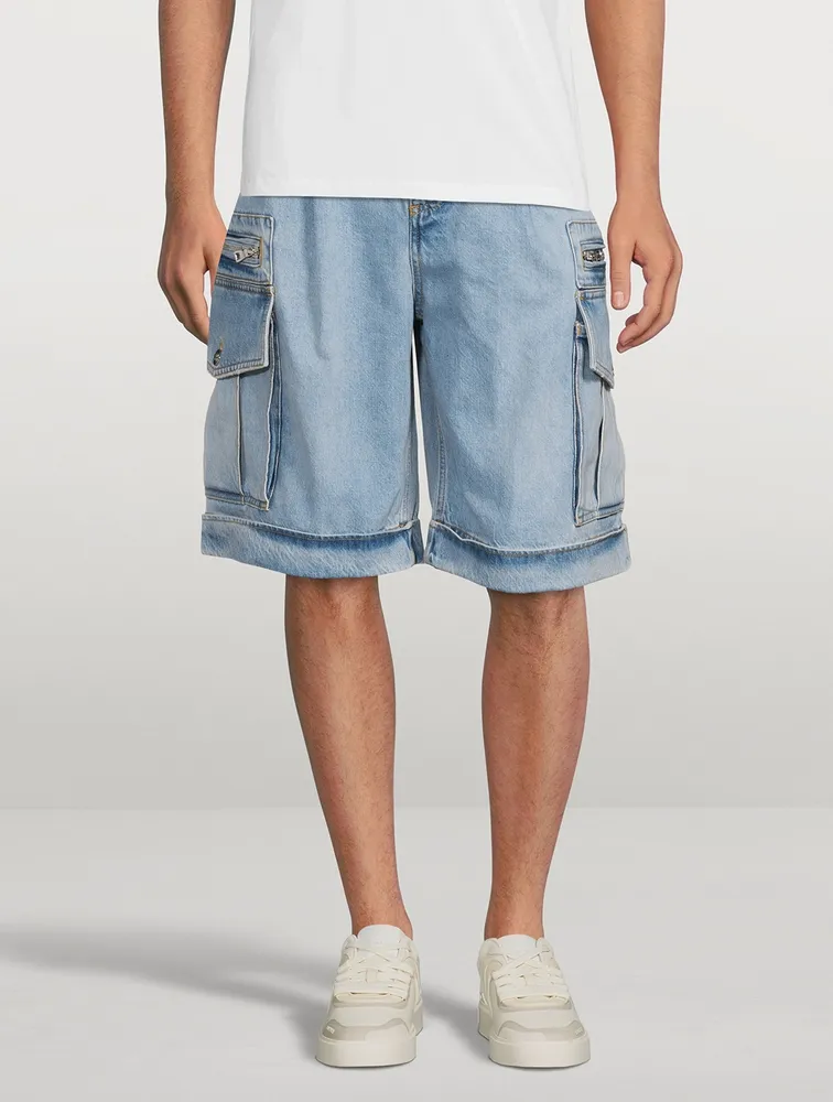 Cargo Denim Shorts