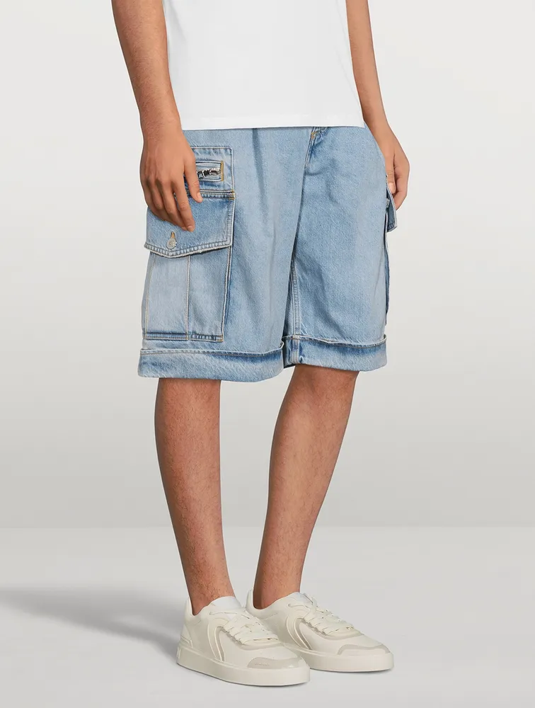 Cargo Denim Shorts