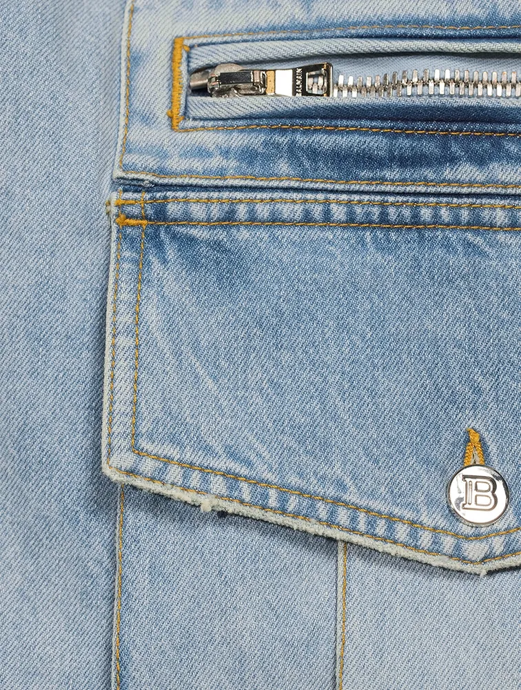 Cargo Denim Shorts