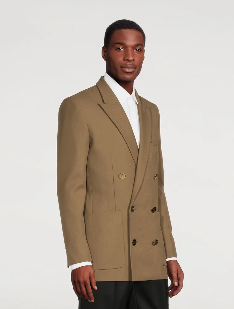 Wool Double-Breasted Jacket