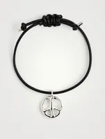 Peace Leather Bracelet