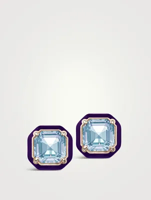 Candy Octagon Earrings With Topaz