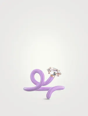 Baby Vine Ring With Rock Crystal