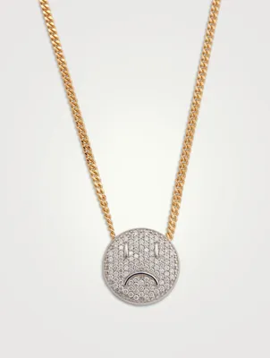 Smile 18K Yellow And White Gold Necklace