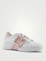 Viv' Skate Strass Buckle Leather Sneakers