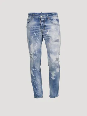 Skater Paint Washed Skinny Jeans