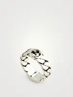 Interlocking G Sterling Silver Wide Ring