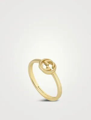 Interlocking G 18K Gold Ring