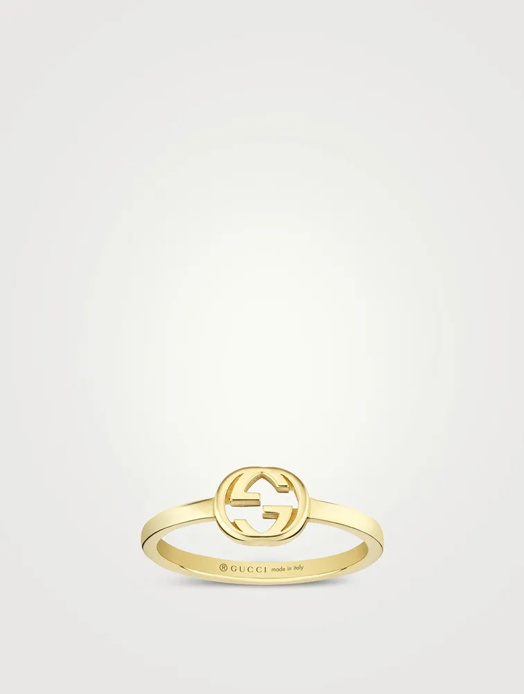 Interlocking G 18K Gold Ring