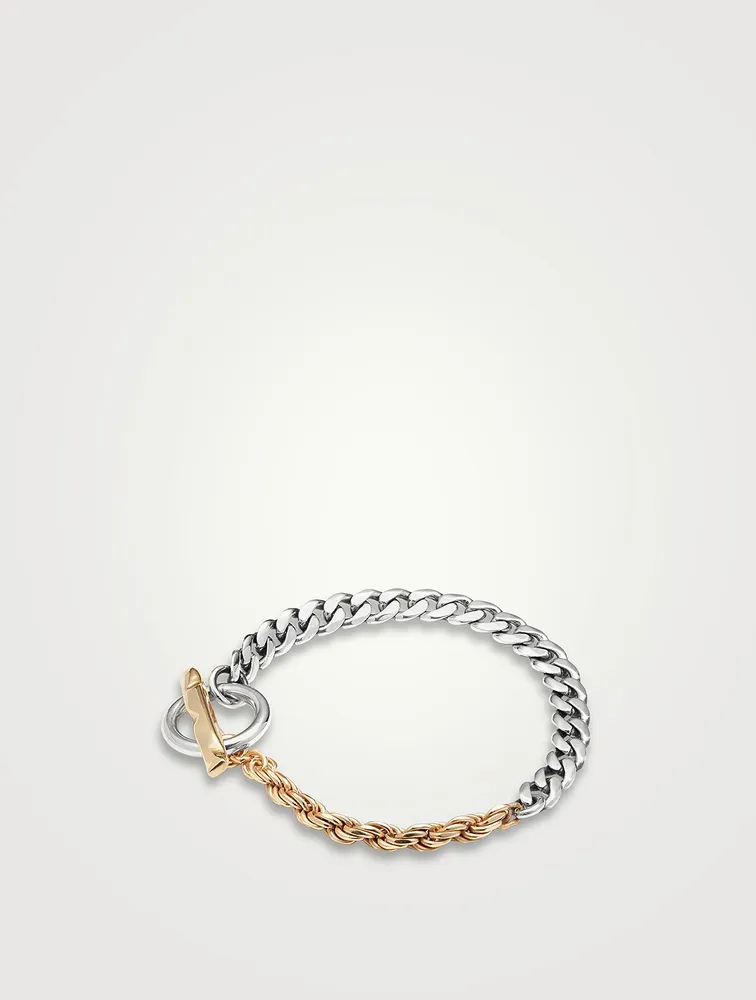 24K Goldplated T-Bar Bracelet