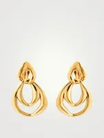 24K Gold Plated Spirale Double Link Earrings