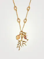 24K Gold Plated Maunaloa Four Charm Necklace