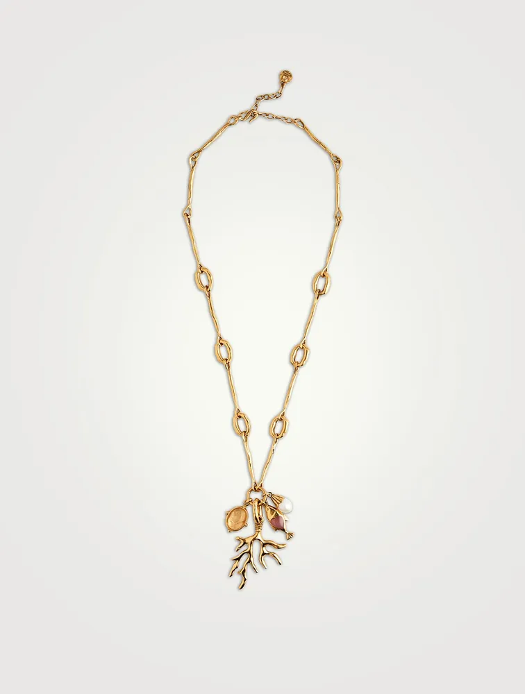 24K Gold Plated Maunaloa Four Charm Necklace