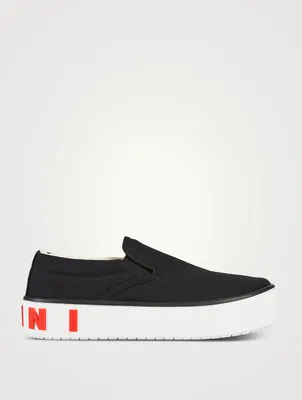 Canvas Paw Sneakers With Maxi Logo
