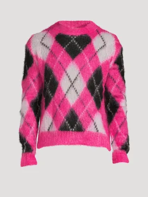 Mohair Argyle Sweater