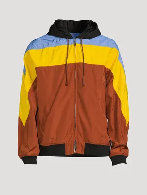 Colour Windbreaker Jacket With Hood
