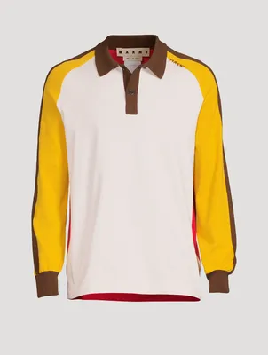 Cotton Colourblock Polo Shirt
