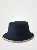 Bucket Hat With Faux Shearling