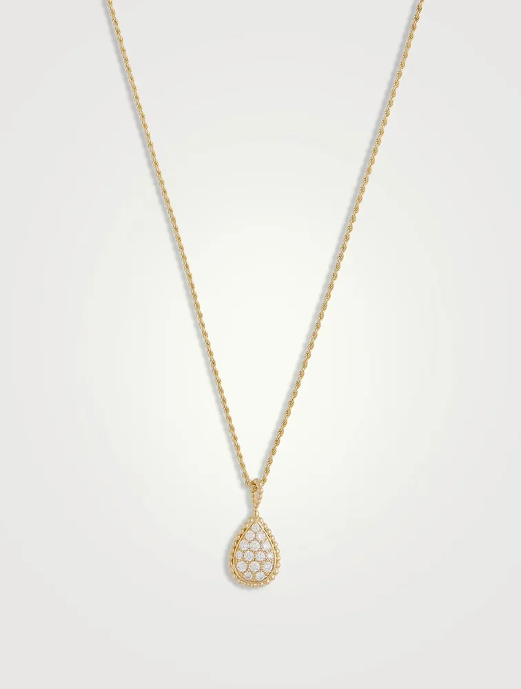 Medium Serpent Bohème Gold Pendant Necklace With Diamonds