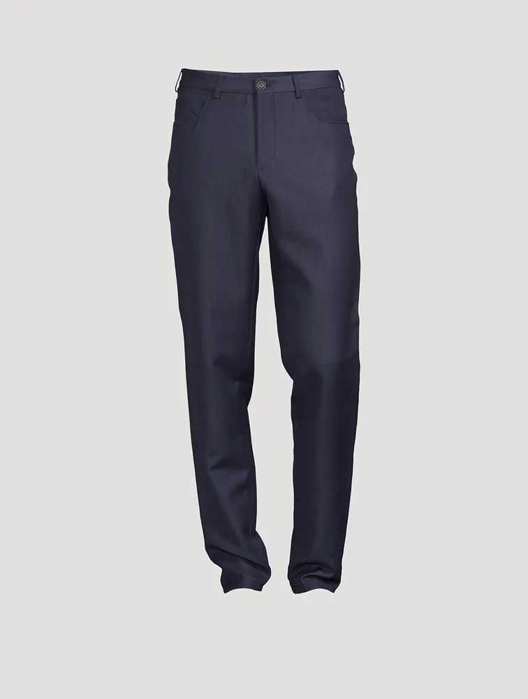Hybrid Wool-Blend Stretch Pants