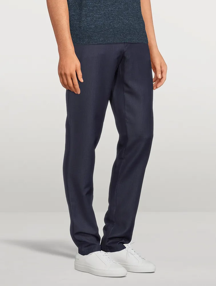 Hybrid Wool-Blend Stretch Pants