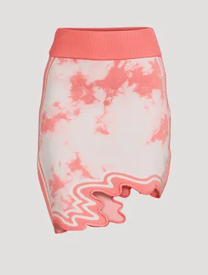 Salem Eco Wavy Mini Skirt Tie-Dye Print