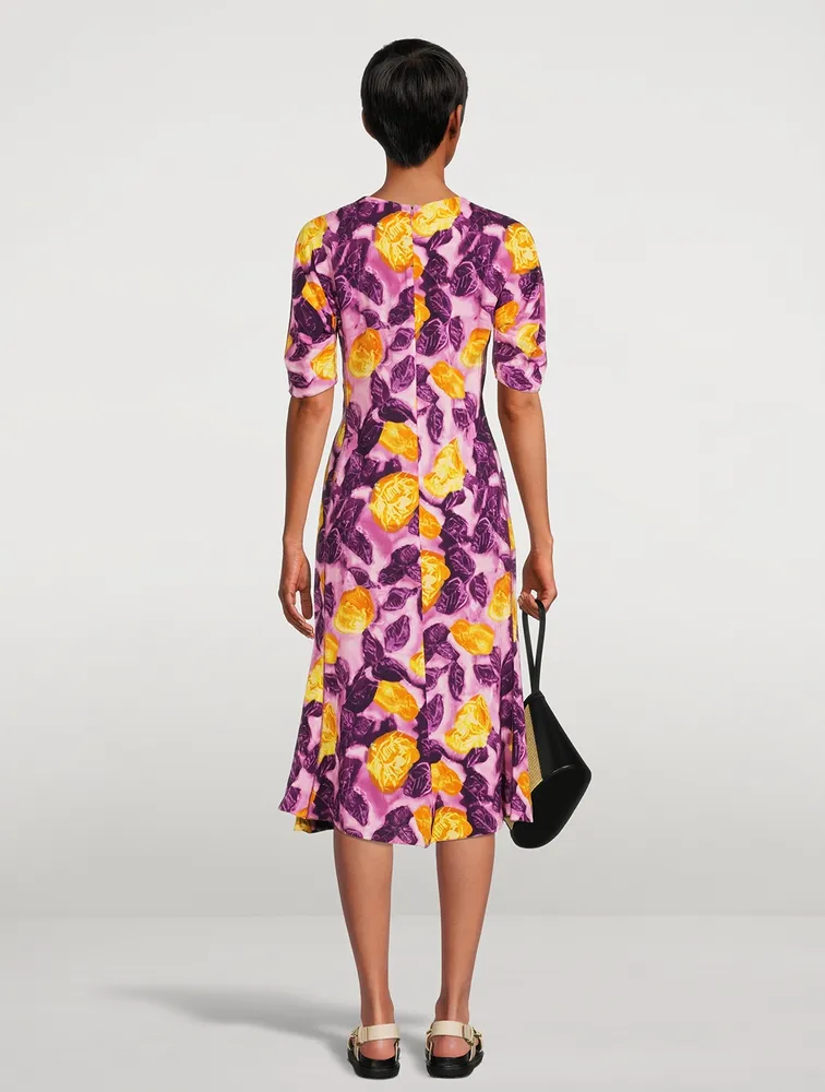 Midi Dress Morning Blossom Print