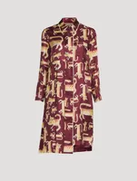 Silk Shirt Dress Lunar New Year Tiger Print