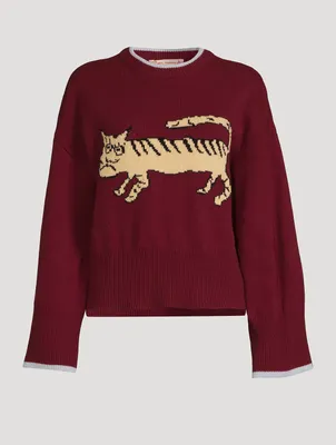 Tiger Intarsia Sweater