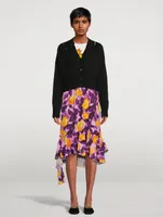 Asymmetric Midi Skirt Morning Blossom Print