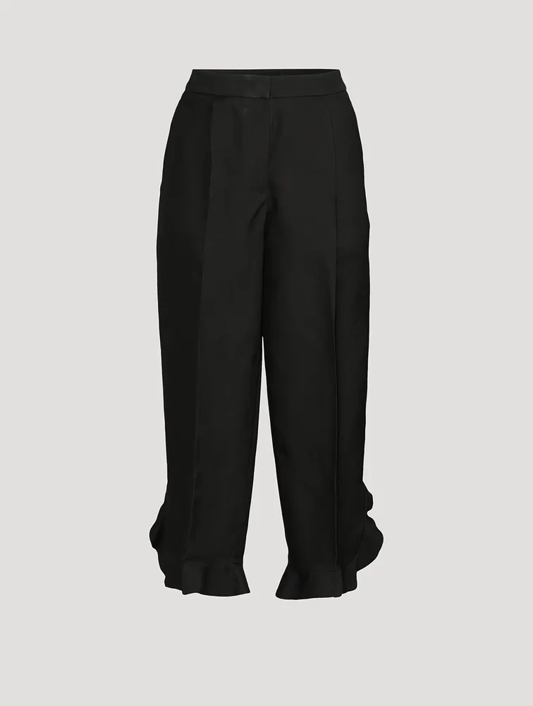 Ruffle-Trimmed Trousers