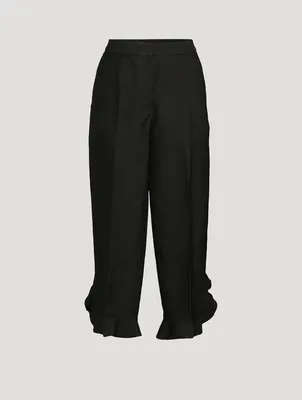 Ruffle-Trimmed Trousers