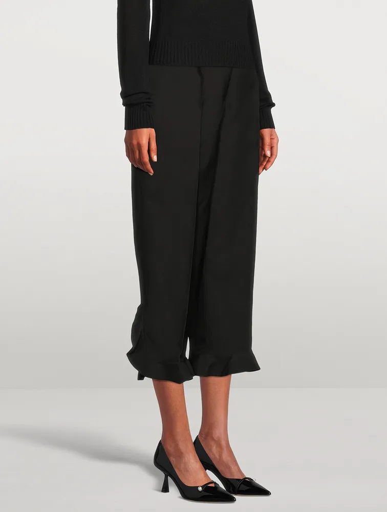 Ruffle-Trimmed Trousers